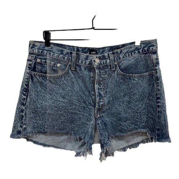 Edwin Cai‎ Short Cut Off Distressed Jean Shorts Size 32 - Picture 1 of 11